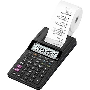 Calculadora de impressao 12 dig. disp.lcd preta c/fonte - casio (unidade)