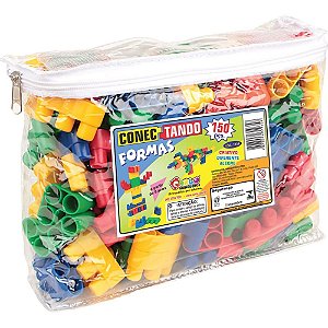 Brinquedo para montar conectando formas 150pcs - carlu (unidade)