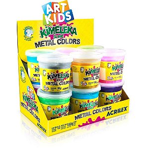Slime kimeleka metalica 180g sort. - acrilex (cx.c/12)