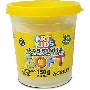 Massa para modelar soft 150g.branco neve bs amido - acrilex (pote)