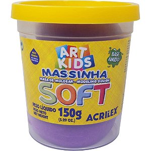 Massa para modelar soft 150g.violeta bs amido - acrilex (pote)
