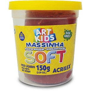 Massa para modelar soft 150g.chocolate bs amido - acrilex (pote)