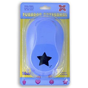 Furador papel e eva gigante estrela 76mm - make+ (unidade)