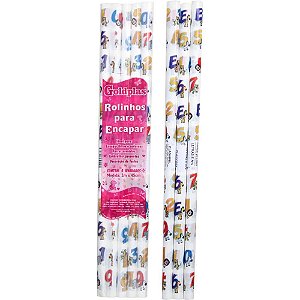 Plastico para encapar 2m 45cm letras e numeros - goldplas (pct.c/05)