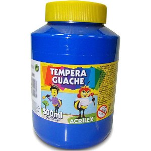 Tinta guache 500ml azul - acrilex (cx.c/06)