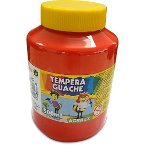 Tinta guache 500ml vermelho vivo - acrilex (cx.c/06)