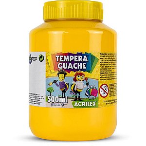 Tinta guache 500ml amarelo ouro - acrilex (cx.c/06)