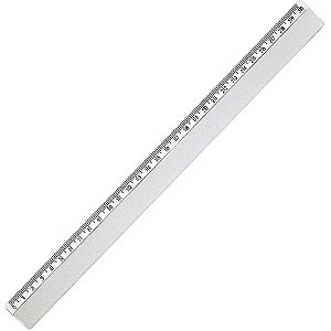 Regua plastica cristal 30cm. - maxcril (cx.c/100)