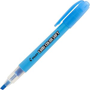 Caneta marca texto lumicolor soft azul pastel - pilot (cx.c/12)