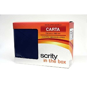 Envelope carta colorido 114x162 az.marinho p.segur 80g - scrity (pct.c/100)