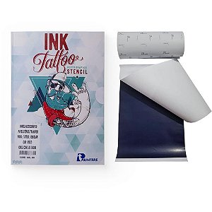 Papel hectografico estencil p/tatuagem roxo - printers (cx.c/100)