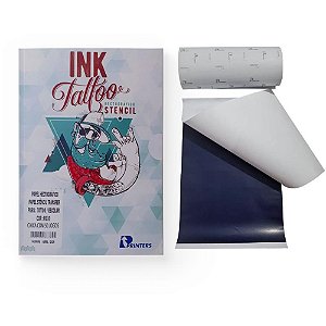 Papel hectografico estencil p/tatuagem roxo - printers (cx.c/50)