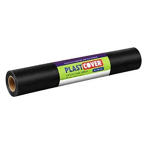 Plastico adesivo 45cmx10m opaco preto - plavitec (rolo)