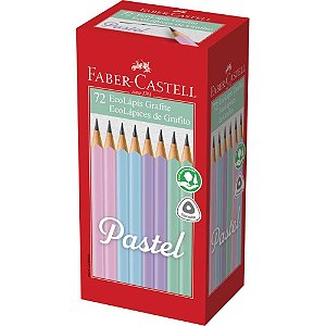 Lapis preto triangular ecolapis 1205 max tons pasteis - faber-castell (cx.c/72)