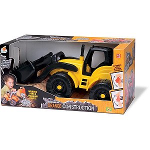 Trator carregadeira construction sort - orange toys (unidade)