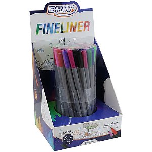 Caneta com ponta porosa fineliner 0.4mm 12 cores - brw (dp.c/60)