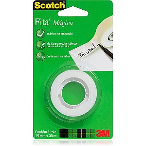 Fita invisivel scotch 810 19mmx20m corta faci - 3m (bl.c/01)