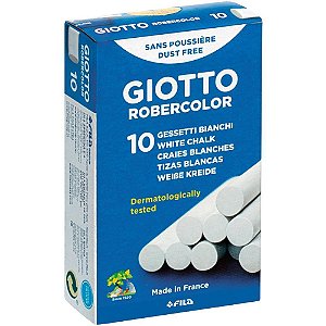 Giz escolar plastificado giotto branco c/10 - canson (unidade)
