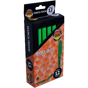 Caneta marca texto jocar verde - leonora (cx.c/12)