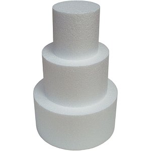 Artigo para festa bolo falso redondo 100x100mm - knauf (pct.c/40)