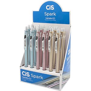 Lapiseira 0.7mm cis spark 3cores metalicas - sertic (dp.c/24)