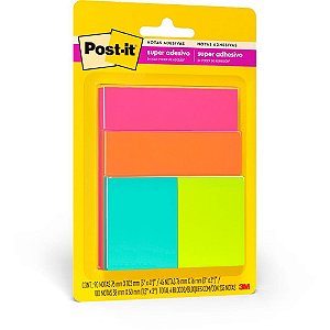 Bloco de recado post-it cascata misto - 3m (pct.c/04)