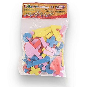 Material didatico eva numeros gd 5mm 60pc 5cm. - evamax (unidade)