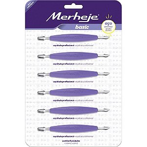 Espatula para cuticula lilas profissional - merheje (cart.c/06)