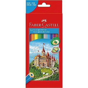 Lapis de cor sextavado ecolapis 12 cores s/kit - faber-castell (pct.c/12)