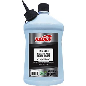 Tinta marcador quadro branco reabastecedor 1000ml preto - radex (unidade)