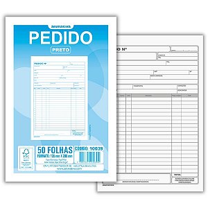 Impresso talao de pedido 1/18 1 via 50 folhas - animativa (pct.c/20)