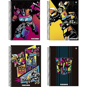 Caderno 01x1 capa dura transformers 80f - animativa (pct.c/04)