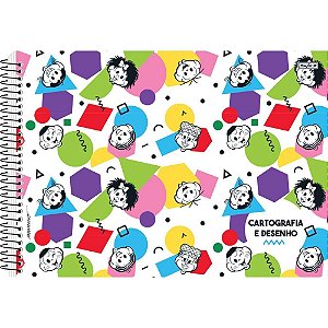 Caderno desenho univ capa dura turma da monica 60f - animativa (pct.c/05)