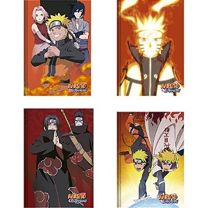 Caderno brochurao capa dura naruto 48f - animativa (pct.c/10)