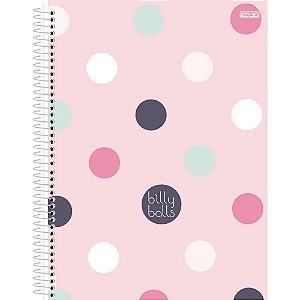 Caderno 10x1 capa dura billy balls 160f - animativa (pct.c/04)