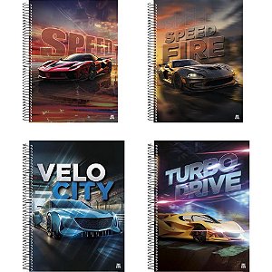 Caderno 01x1 capa dura silver tuning 80fls. - animativa (pct.c/04)