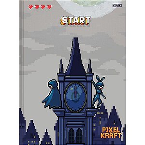 Caderno brochurao capa dura pixel kraft 48f - animativa (pct.c/10)