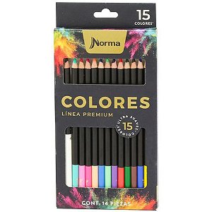 Lapis de cor redondo norma premium 15 cores - maxcril (unidade)