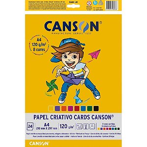 Bloco para educacao artistica criativo a4 120g 24fls 8cores - canson (bloco)