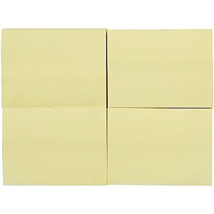 Bloco de recado autoadesivo 38x50mm amarelo 4blocosx100fls - maxprint (unidade)
