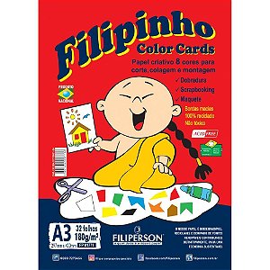 Bloco para educacao artistica filipinho a3 8cor. 180g. 32fl. - filiperson (pacote)