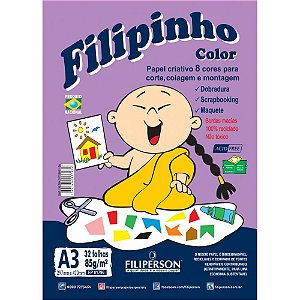 Bloco para educacao artistica filpin. criat. 8cor.a3 85g.32f - filiperson (pacote)
