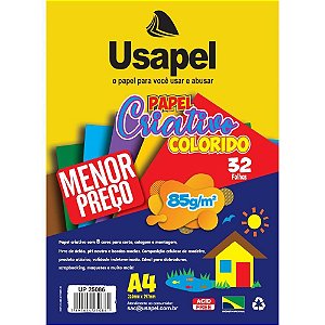 Bloco para educacao artistica usapel 8cores a4 85g. 32fl. - filiperson (pacote)