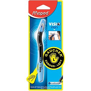Caneta esferografica vision pen p/canhoto 1mm azul - maped (blister)