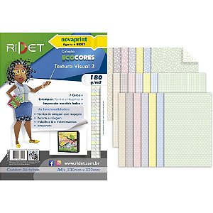 Bloco para educacao artistica textura 3 dec.180g 36f 23x32cm - ridet (pacote)