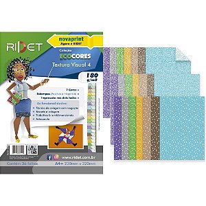 Bloco para educacao artistica textura 4 dec.180g 36f 23x32cm - ridet (pacote)