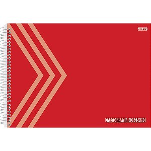 Caderno desenho univ capa dura vermelho 60f - animativa (pct.c/05)