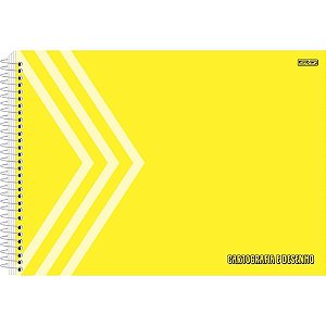Caderno desenho univ capa dura amarelo 60f - animativa (pct.c/05)