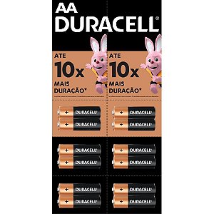 Pilha alcalina pequena aa cartela 6 x 2un - duracell (cartela)
