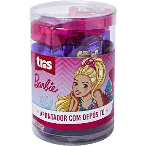 Apontador com deposito barbie tris 2 cores (s) - summit (pote-12)